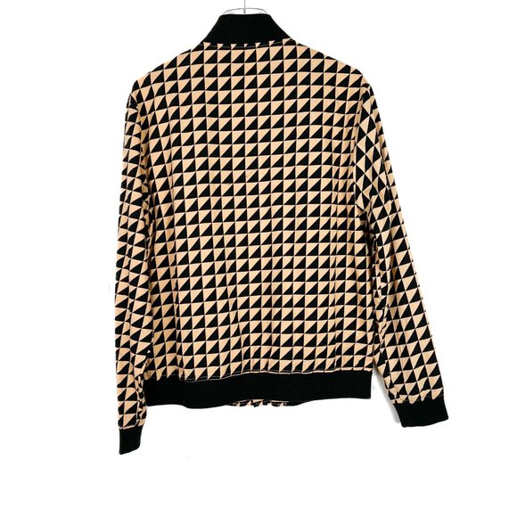 Black Scale Lightweight Triangle Geometric Print Jacket Size Medium M EUC D2135 - Picture 8 of 11